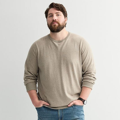 Big & Tall Sonoma Goods For Life® Lightweight Crewneck Sweater