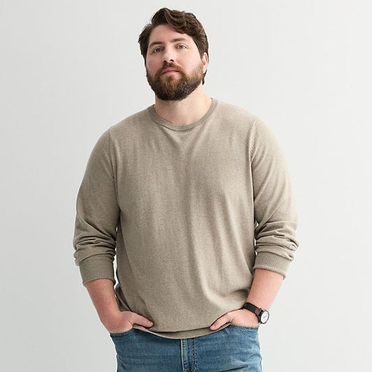 Big & Tall Sonoma Goods For Life® Lightweight Crewneck Sweater