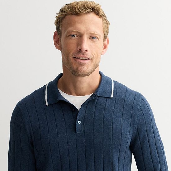 Men's Sonoma Goods For Life® Long Sleeve Sweater Polo