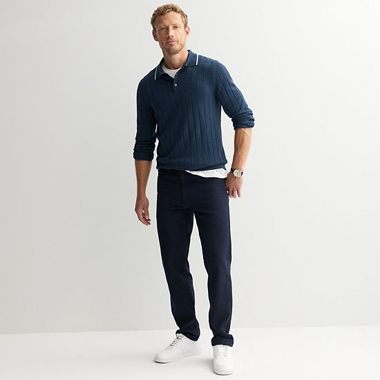 Men's Sonoma Goods For Life® Long Sleeve Sweater Polo