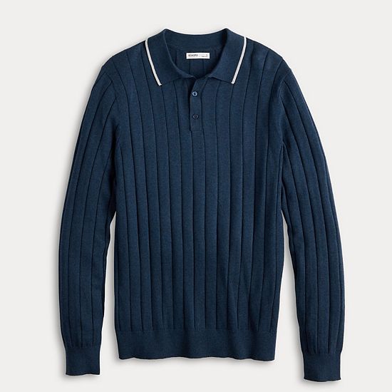 Men's Sonoma Goods For Life® Long Sleeve Sweater Polo
