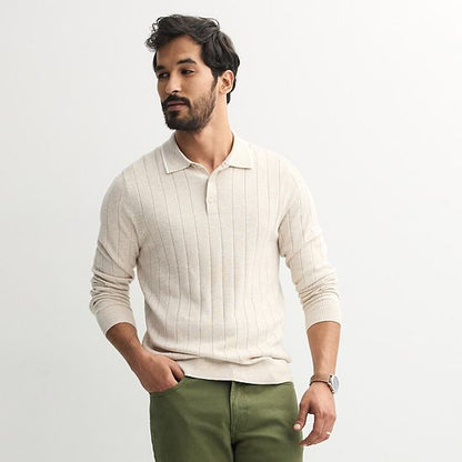 Men's Sonoma Goods For Life® Long Sleeve Sweater Polo