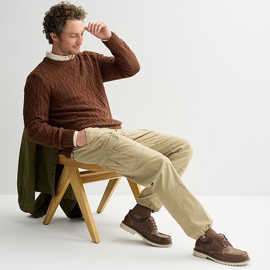 Men's Sonoma Goods For Life® Cable Knit Crewneck Sweater