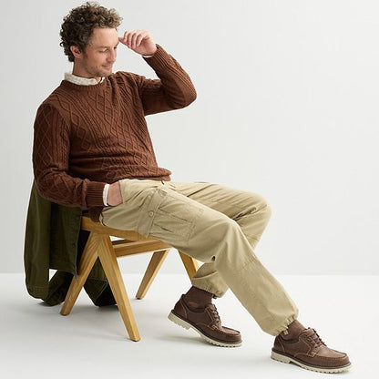 Men's Sonoma Goods For Life® Cable Knit Crewneck Sweater