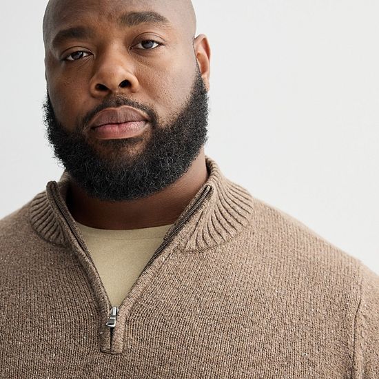 Big & Tall Sonoma Goods For Life® Quarter-Zip Sweater