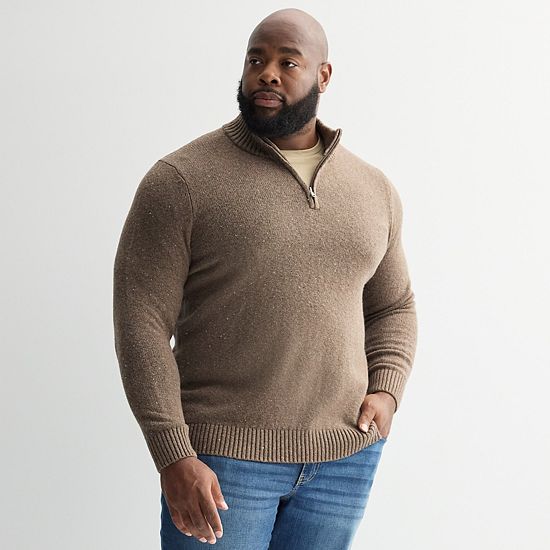 Big & Tall Sonoma Goods For Life® Quarter-Zip Sweater