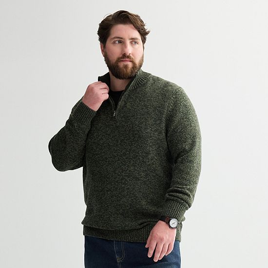 Big & Tall Sonoma Goods For Life® Quarter-Zip Sweater