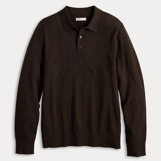 Men's Sonoma Goods For Life® Argyle Sweater Polo