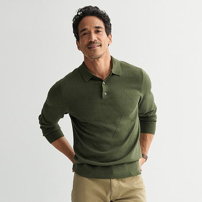 Men's Sonoma Goods For Life® Argyle Sweater Polo
