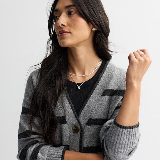 Women's Sonoma Goods For Life® Striped Tunic Cardigan