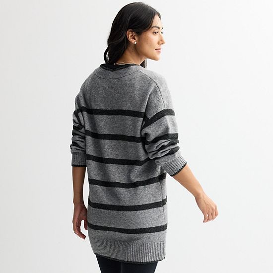 Women's Sonoma Goods For Life® Striped Tunic Cardigan