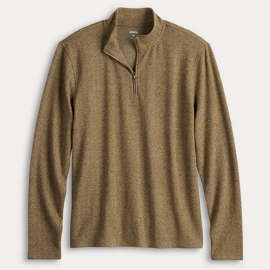 Men's Sonoma Goods For Life® The Essential Pique Quarter Zip Pullover