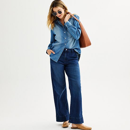 Petite Sonoma Goods For Life® Button-Down Denim Shirt