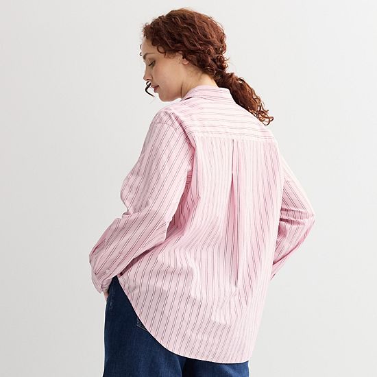 Plus Size Sonoma Goods For Life® Everyday Button Up Long Sleeve Shirt