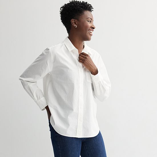 Petite Sonoma Goods For Life® Everyday Button-Up Shirt