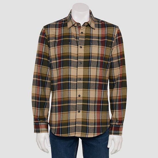 Sonoma Goods For Life® Adaptive Long Sleeve Flannel Shirt