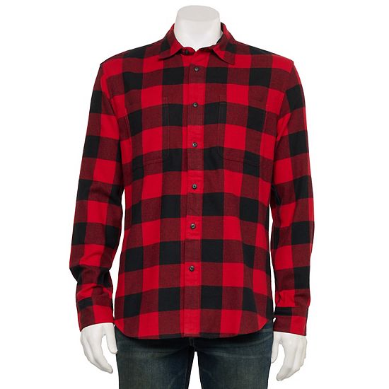 Sonoma Goods For Life® Adaptive Long Sleeve Flannel Shirt