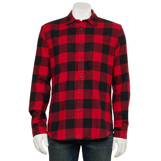 Sonoma Goods For Life® Adaptive Long Sleeve Flannel Shirt