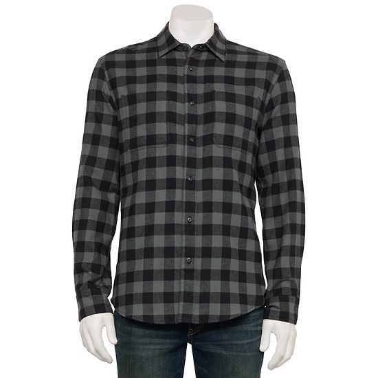 Sonoma Goods For Life® Adaptive Long Sleeve Flannel Shirt