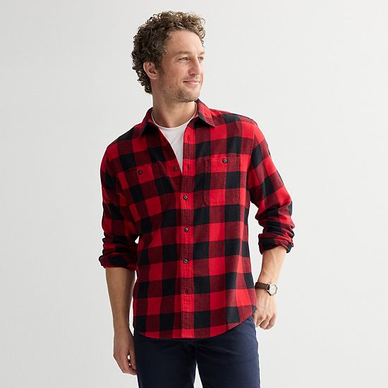 Men's Sonoma Goods For Life® Supersoft Flannel Button-Down Shirt