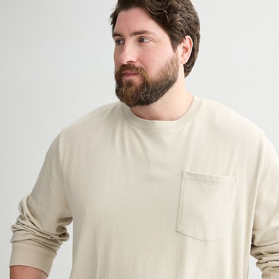 Big & Tall Sonoma Goods For Life® Long Sleeve Heavyweight Tee
