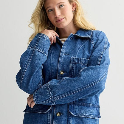 Women's Sonoma Goods For Life® Raglan Sleeve Denim Jacket