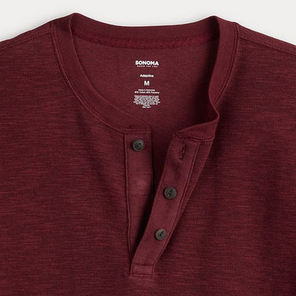 Men's Sonoma Goods For Life® Adaptive Long Sleeve Henley Tee