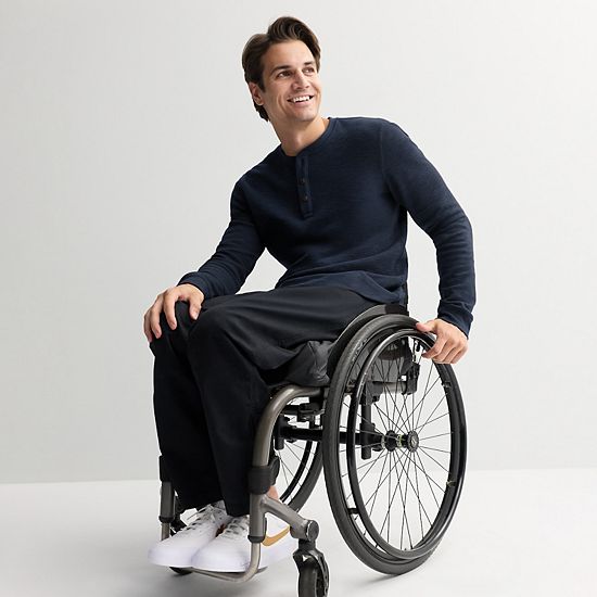 Men's Sonoma Goods For Life® Adaptive Long Sleeve Henley Tee
