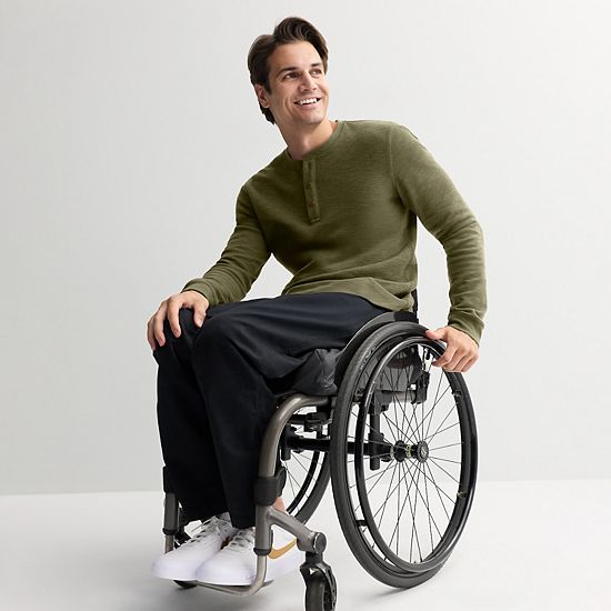 Men's Sonoma Goods For Life® Adaptive Long Sleeve Henley Tee