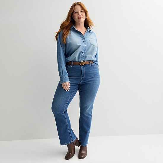 Plus Size Sonoma Goods For Life® Denim Button-Down Shirt