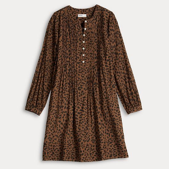 Women's Sonoma Goods For Life® Long Sleeve Pintuck Dress
