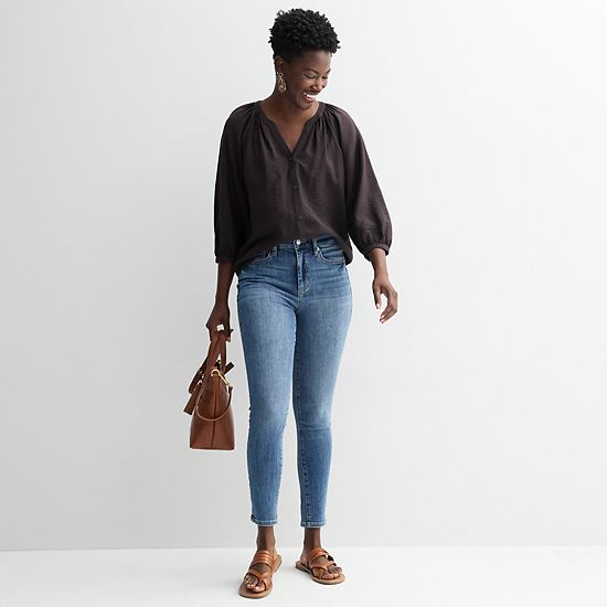 Women's Sonoma Goods For Life® Button Up Peasant Top