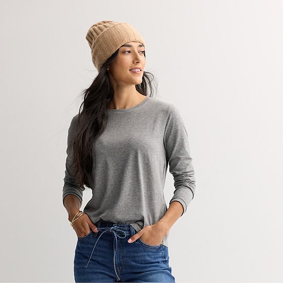 Petite Sonoma Goods For Life® Everyday Long Sleeve Crew Tee