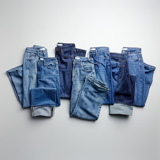 Women's Sonoma Goods For Life® High Rise Wide Leg Cuff Jeans