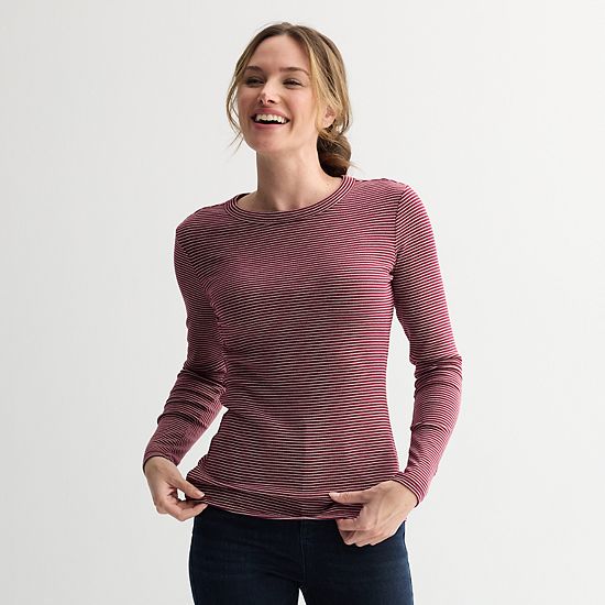 Petite Sonoma Goods For Life® Long Sleeve Crewneck T-Shirt