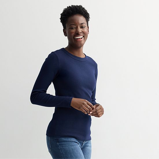 Petite Sonoma Goods For Life® Long Sleeve Crewneck T-Shirt