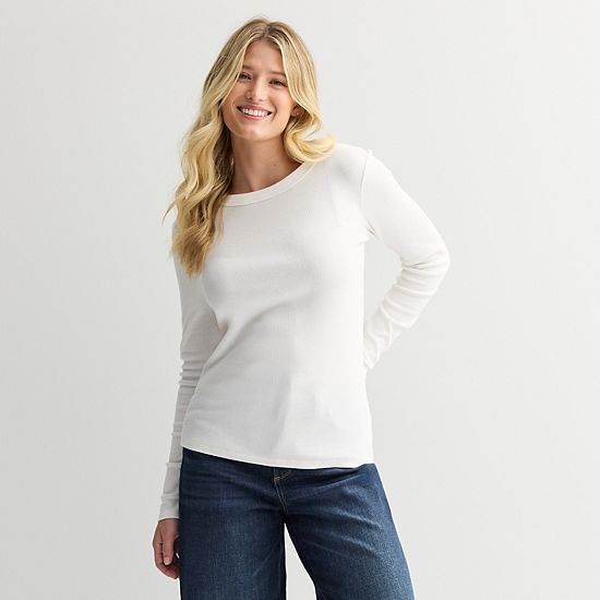 Petite Sonoma Goods For Life® Long Sleeve Crewneck T-Shirt
