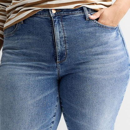 Plus Size Sonoma Goods For Life® High-Rise Straight Jeans