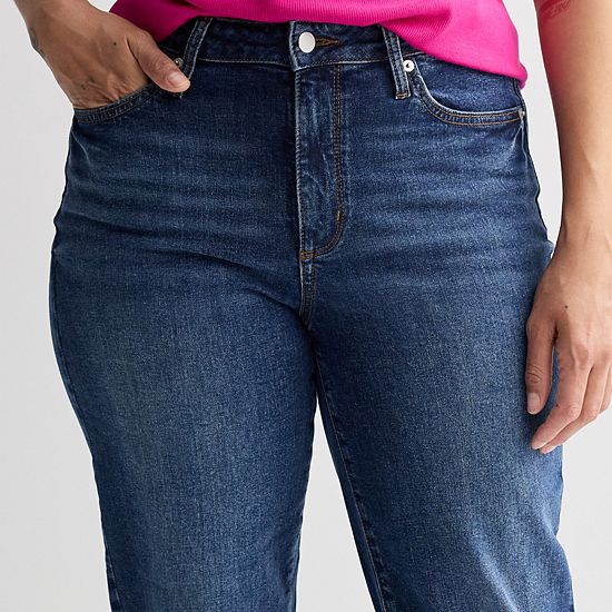 Women's Sonoma Goods For Life® Curvy High-Rise Straight Leg Jeans