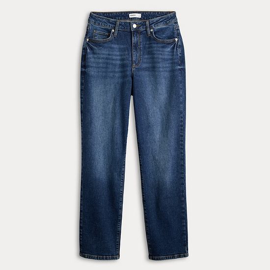 Women's Sonoma Goods For Life® Curvy High-Rise Straight Leg Jeans