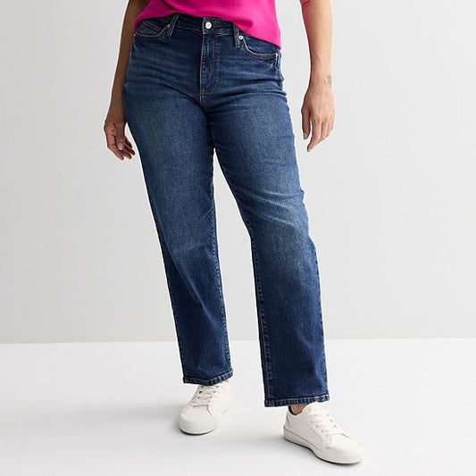 Women's Sonoma Goods For Life® Curvy High-Rise Straight Leg Jeans