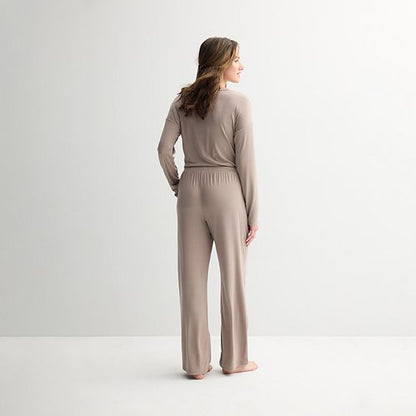 Women's Sonoma Goods For Life® Ribbed Open Leg Pajama Pants