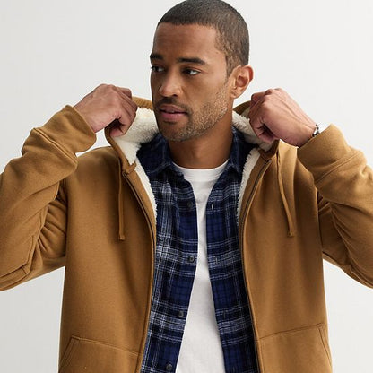 Men's Sonoma Goods For Life® High-Pile Fleece Full Zip Hoodie