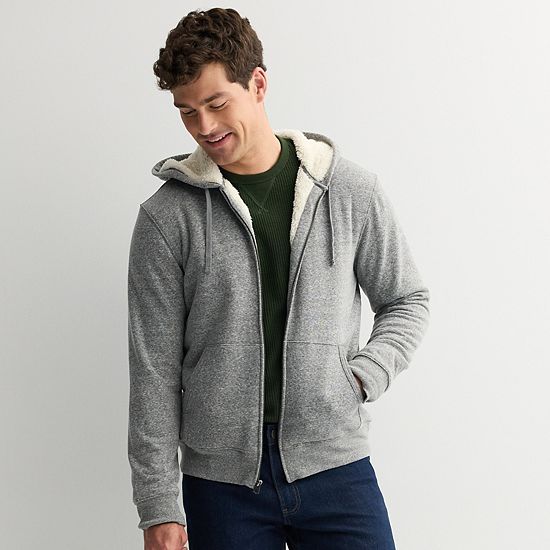 Men's Sonoma Goods For Life® High-Pile Fleece Full Zip Hoodie