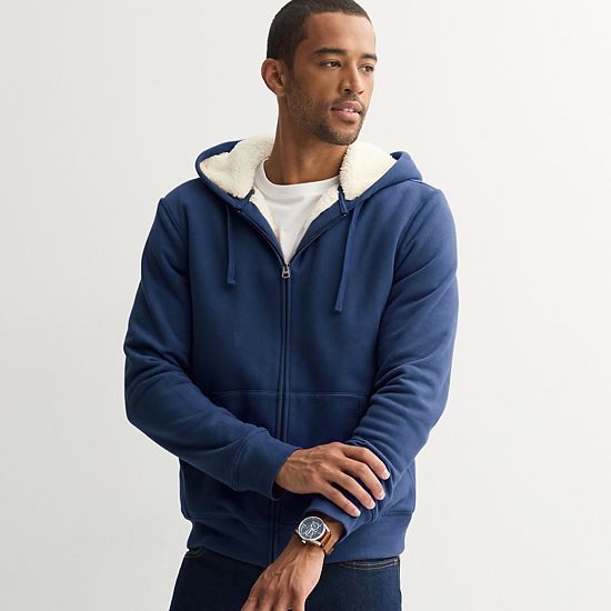 Men's Sonoma Goods For Life® High-Pile Fleece Full Zip Hoodie