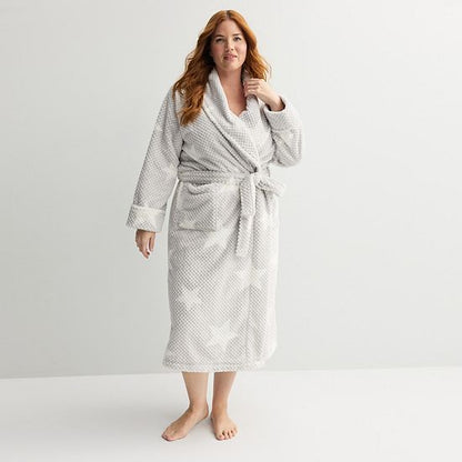 Plus Size Sonoma Goods For Life® Long Plush Wrap Robe