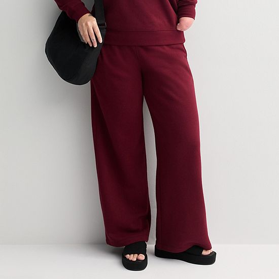 Women's Sonoma Goods For Life® Adaptive Fleece Wide Leg Pants