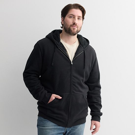 Big & Tall Sonoma Goods For Life® High-Pile Fleece Full-Zip Hoodie