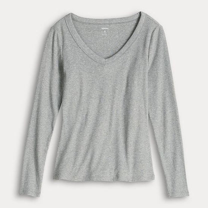 Women's Sonoma Goods For Life® Long Sleeve V-Neck Tee