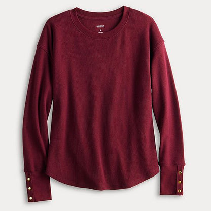 Petite Sonoma Goods For Life® Cozy Waffle Pullover